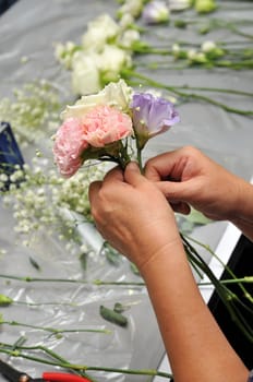 Hand made bouquet of flowers