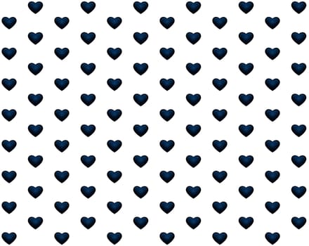 a white background with blue glass hearts
