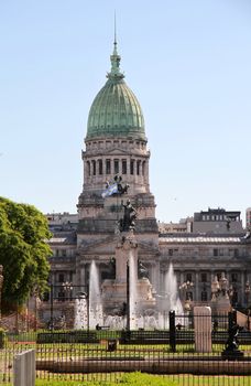 The Congress building in Buenos Aires, Argentina.