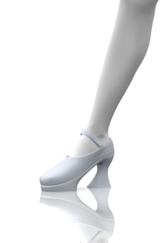 3D Illustration. A dancing Leg...
