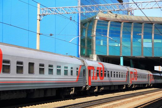 Image of modern railway station in Russia