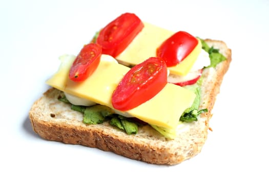 homemade sandwich isolated