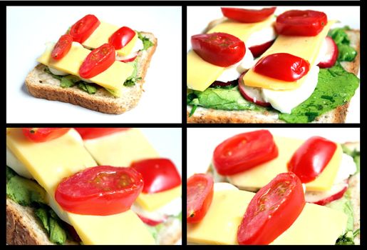 homemade sandwich collage
