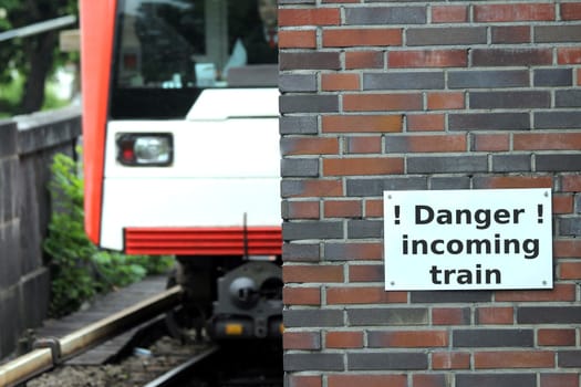 dangerous train sign