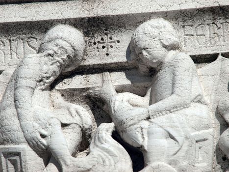 Venice - the unique beauty of the capitals of the columns of the Ducal Palace