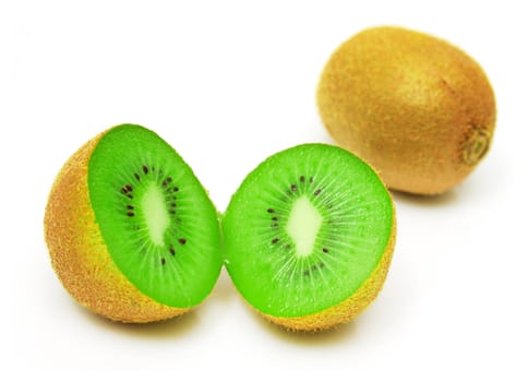  kiwi on a white background