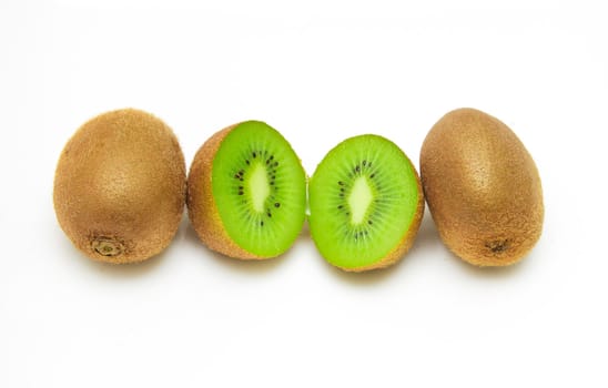  kiwi on a white background
