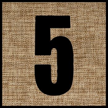 number five on the fabric.