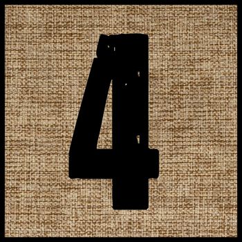 number four on the fabric.