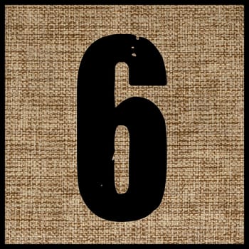 number six on the fabric.