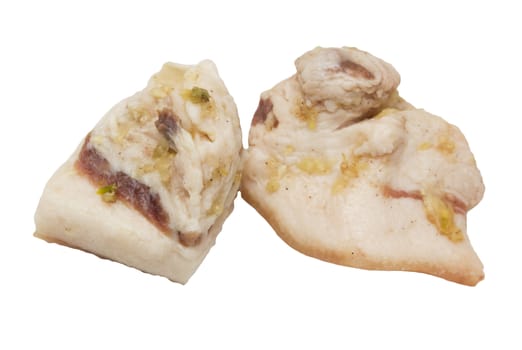 bacon on white background