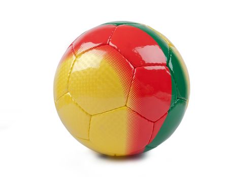 colorful soccer ball isolated on white background