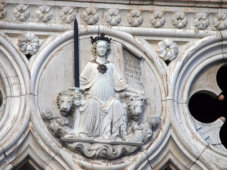 Venice - tracery from the Doge's Palace, one of venice symbol