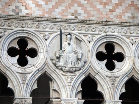 Venice - tracery from the Doge's Palace, one of venice symbol
