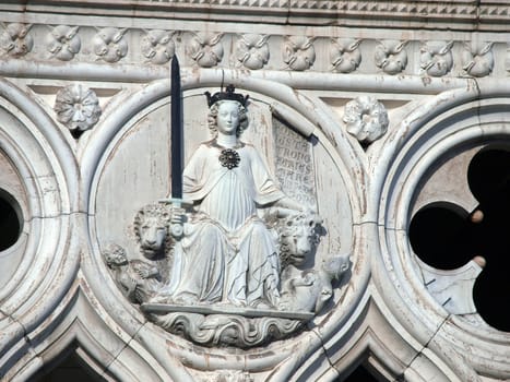 Venice - tracery from the Doge's Palace, one of venice symbol