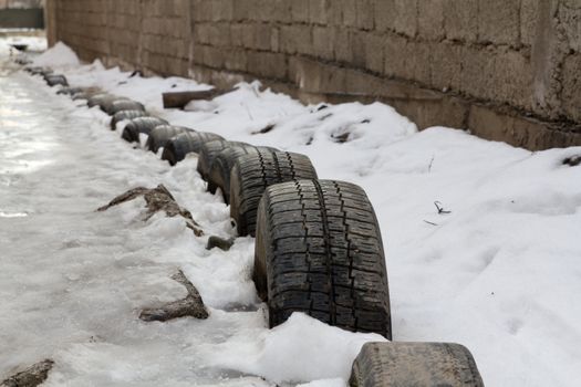 tires in the snow