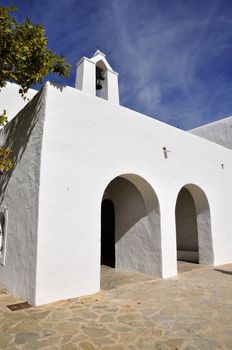 Typical church of the people of Ibiza