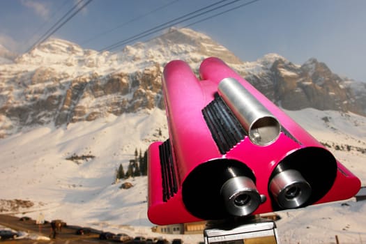 Close-up of a pink telescope