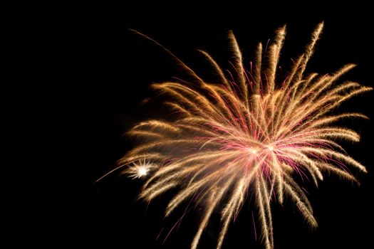 General colorful Fireworks in the night sky