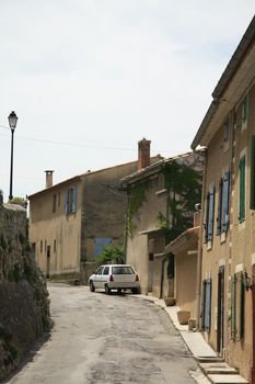 Small street in an old village in the Provence
