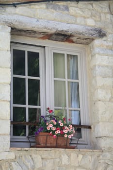 Window of an old house in the Provence, France