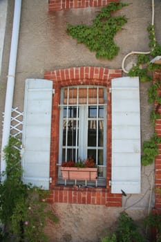 Window of an old house in the Provence, France