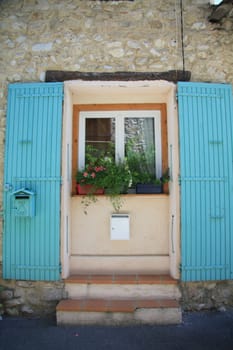 Window of an old house in the Provence, France