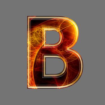 3d abstract and futuristic letter - B
