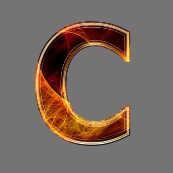 3d abstract and futuristic letter - C