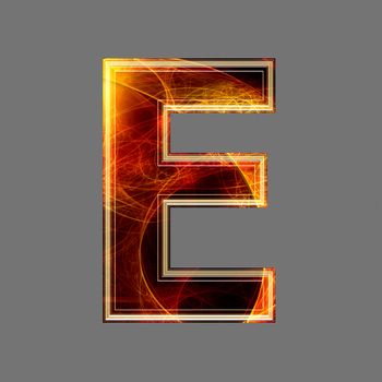 3d abstract and futuristic letter - E