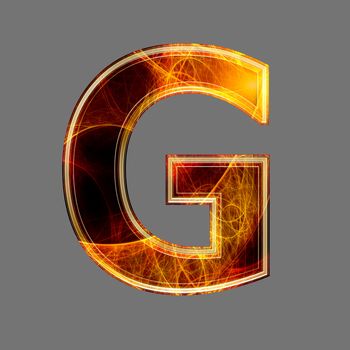 3d abstract and futuristic letter - G