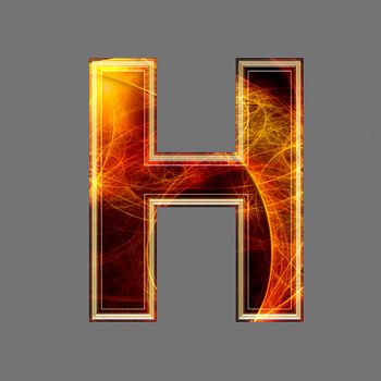 3d abstract and futuristic letter - H