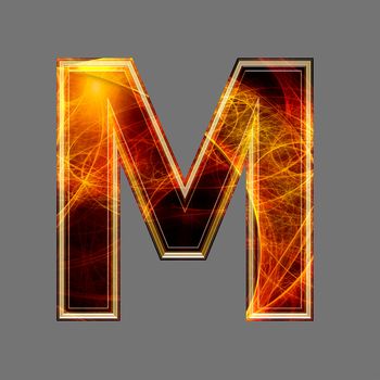 3d abstract and futuristic letter - M