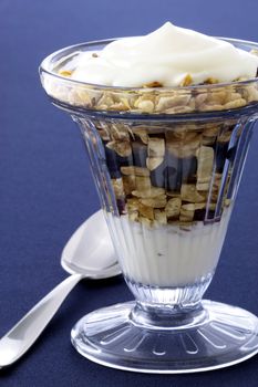 delicious healthy parfait made with creamy yogurt and crunchy granola