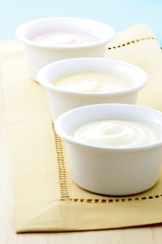 fresh and delicious creamy yogurt, healthy smooth snack