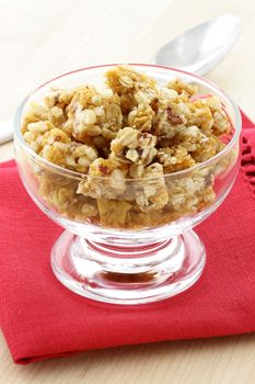 delicious and healthy granola or muesli, with lots of dry fruits, nuts and grains.