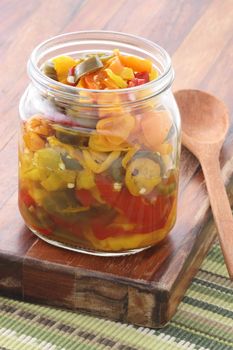 delicious sliced pickled hot jalapenos, habaneros and chile de arbol peppers that will leave a hot spicy and burnig sensation.