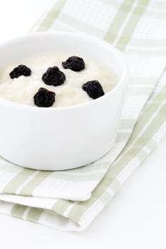delicious rice pudding  with cinnamon, raisins or brown sugar on top one of the most delicious desserts ever 