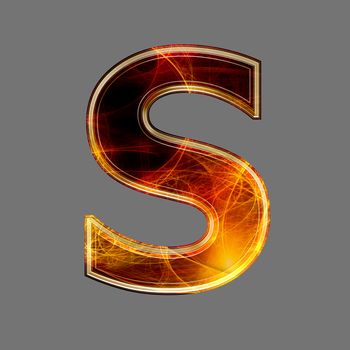 3d abstract and futuristic letter - S