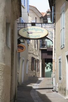 Small street in a little village in the Provence, France