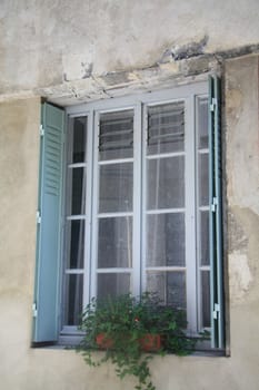 Window of an old house in the Provence, France