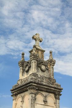 Detail of a grave ornament in the Provence, France