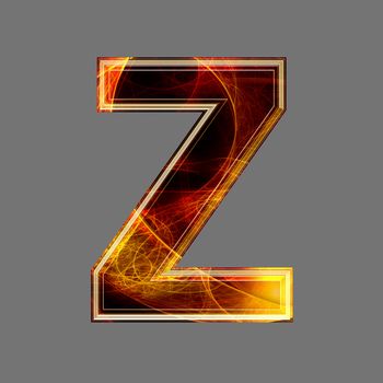 3d abstract and futuristic letter - Z