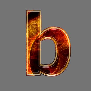 3d abstract and futuristic letter - B