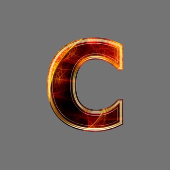 3d abstract and futuristic letter - C