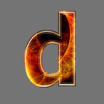 3d abstract and futuristic letter - D