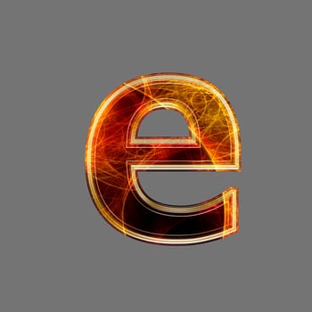 3d abstract and futuristic letter - E
