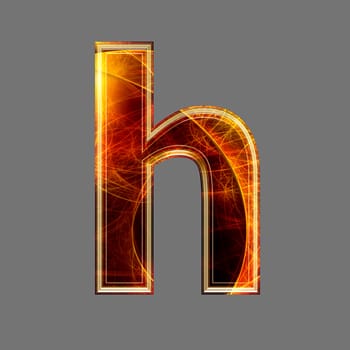 3d abstract and futuristic letter - H