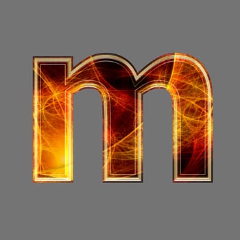 3d abstract and futuristic letter - M