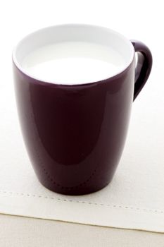 healthy and delicious cup of organic fresh milk 
